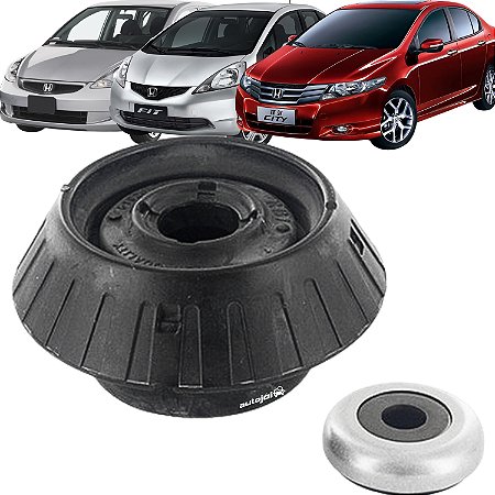 Coxim Amortecedor Dianteiro Honda Fit City 2003 a 2021 Com Rolamento