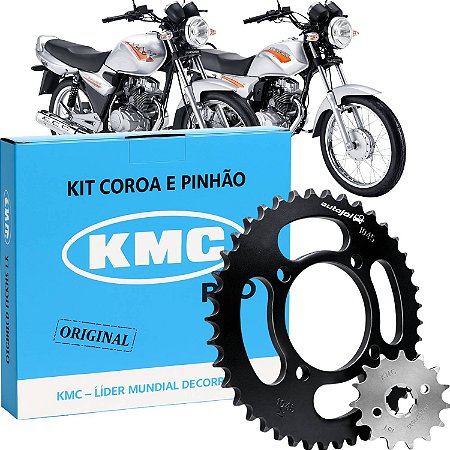 Kit Coroa Pinhão Sundown Max Hunter 125 2004 a 2014 Aço 1045 KMC PRO