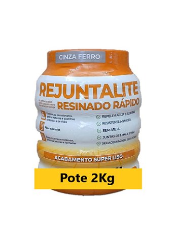 REJUNTALITE RESINADO CINZA FERRO 2KG