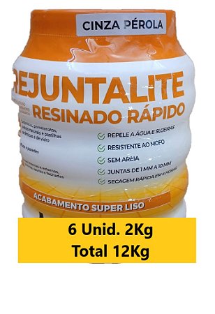 REJUNTALITE RESINADO CINZA PEROLA 6x2KG