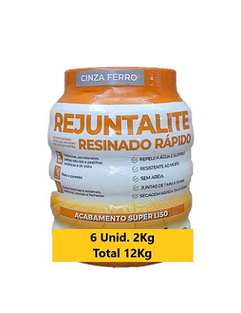 REJUNTALITE RESINADO CINZA FERRO 6x2KG