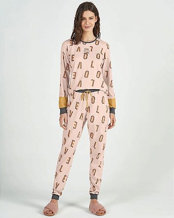 Pijama Manga Longa Love Breakfast