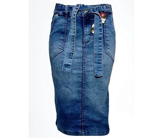 Saias Jeans com Laycra