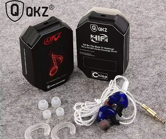 Fone De Ouvido Qkz Ak6 Gamer Dj Inear Com Case