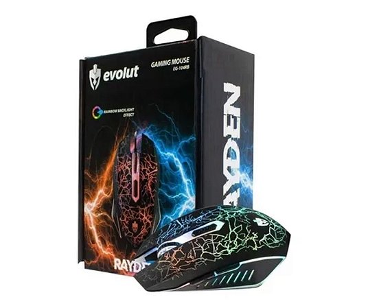 Mouse para jogo Evolut Rayden EG-104RB preto
