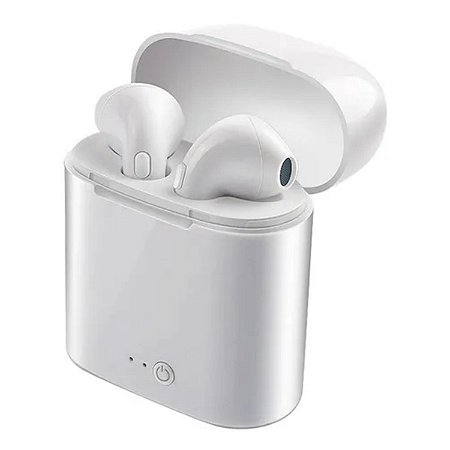 Fone de ouvido in-ear sem fio i7S TWS branco