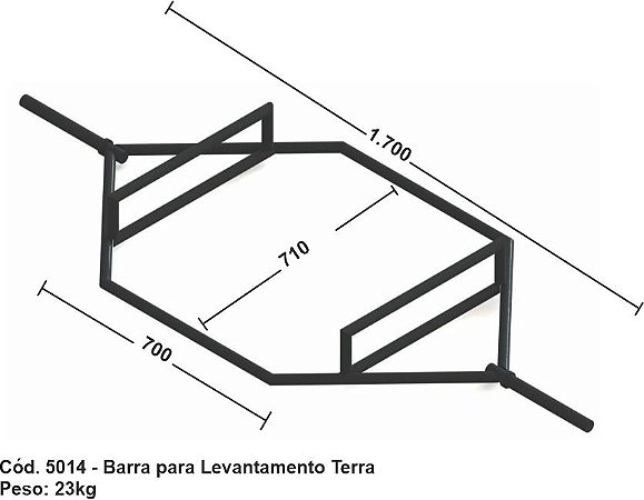 Barra para Levantamento Terra Maciça Stark Fitness