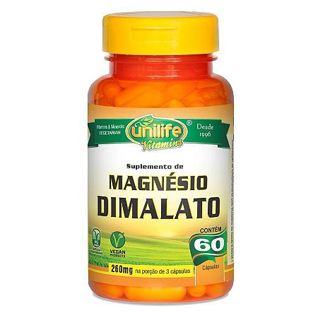 Magnésio Dimalato 800mg 60 cáps - Unilife