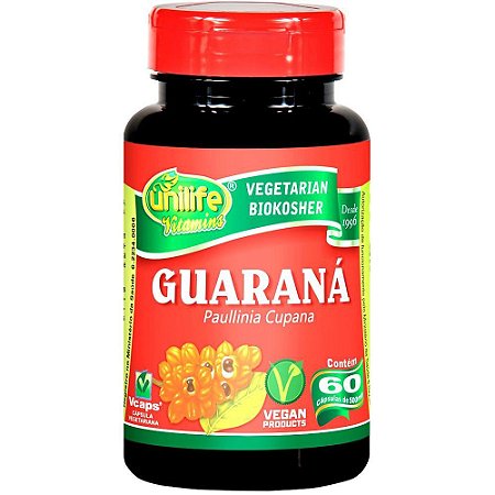 Guaraná 500mg 60 cáps - Unilife