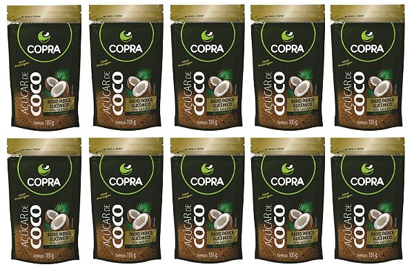 Kit 10uni Açúcar de Coco 100gr - Copra