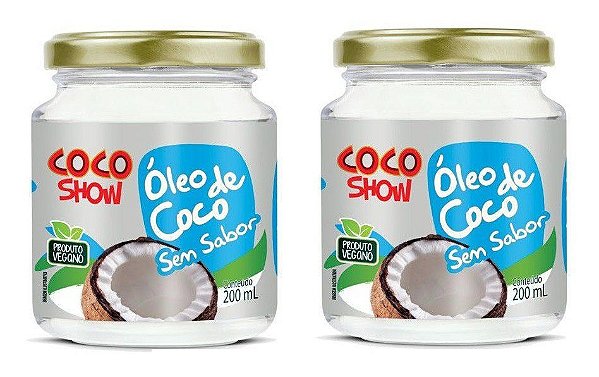 Kit 2uni Óleo de Coco sem sabor Coco Show 200ml - Copra