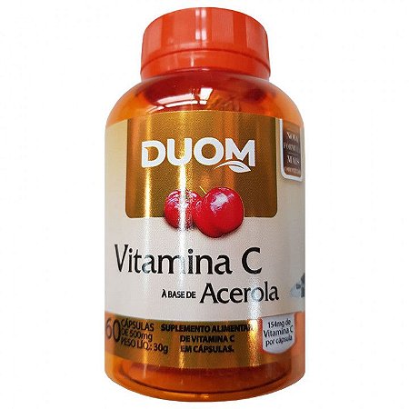 Vitamina C 500mg 60caps Duom - Loja Virtual de Produtos Naturais