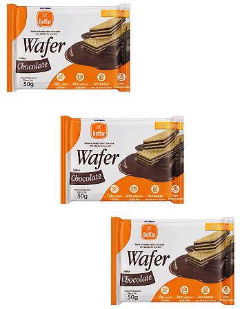 3uni Wafer sem Glúten 50gr  - Belfar