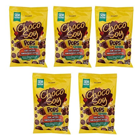 5uni Pops Banana 40gr - Chocosoy