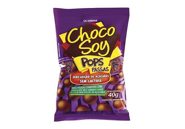 Pops Passas 40gr - Chocosoy