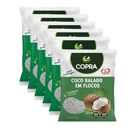 6uni Coco Ralado Flocado 50gr - Copra