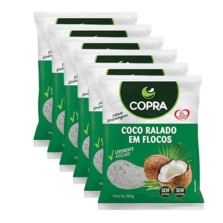 6uni Coco Ralado Flocado 100gr - Copra