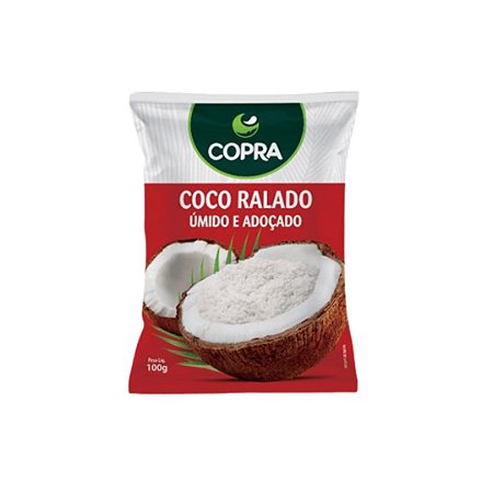Coco Ralado Fino Úmido Adoçado  100gr - Copra (val. 07/abr/23)