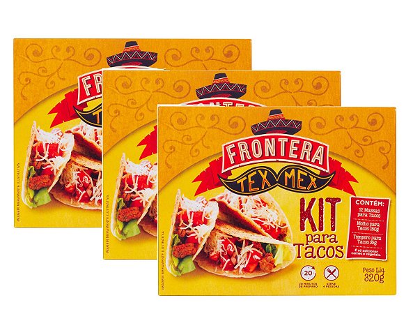 3uni Kits para Tacos (12 tacos + molho + tempero) - Frontera
