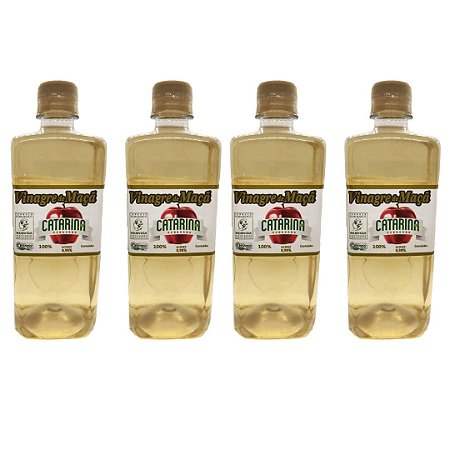 Kit 4uni Vinagre de Maçã 100% Orgânico 600ml - Catarina