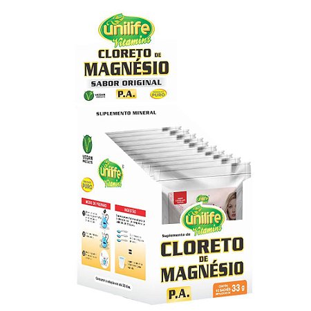 Uni Cloreto de Magnesio em Pó - Dp (10X33g) - Unilife