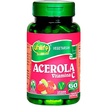 Acerola 500 mg 60 cap - Unilife