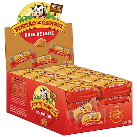 Doce de Leite Tradicional display 40uni de 25g  - Portão de Cambui