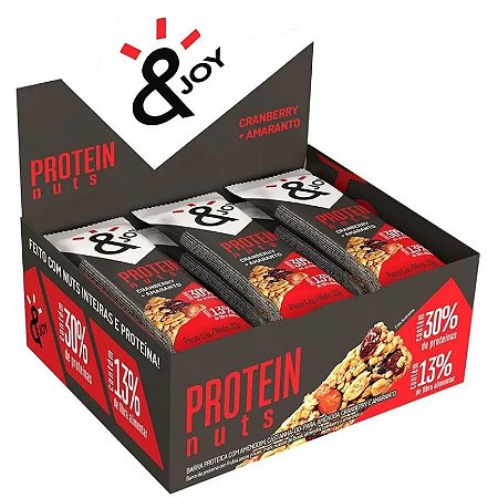Barra Proteina Cranberry Amaranto display 12uni de 35g - &Joy
