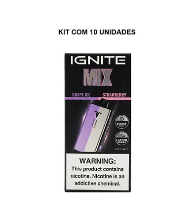 KIT ATACADO COM 10 IGNITE V400 MIX 40000 PUFFS SABORES