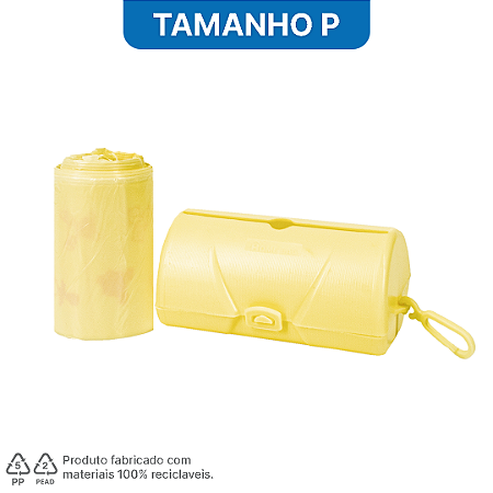 Kit 01 rolo com 40 sacos plásticos aromatizados HomeBag Baby + 01 Suporte dispensador P