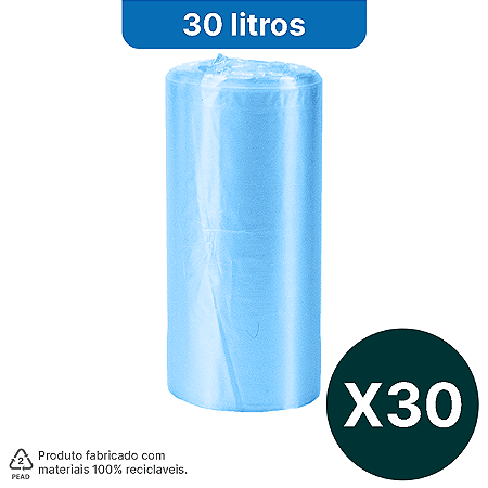 Pack 30 Rolos de Sacos de Lixo 30 Litros - HomeBag Premium