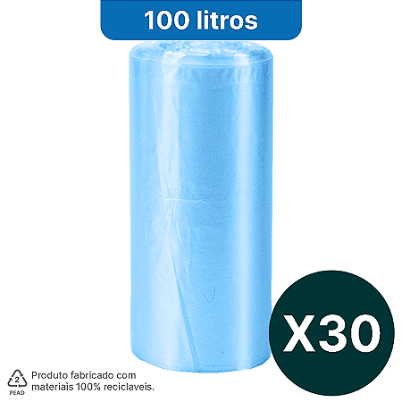 Pack 30 Rolos de Sacos de Lixo 100 Litros - HomeBag Premium