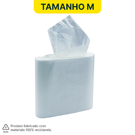 01 Rolo com 50 sacos plásticos Transparentes HomeBag Multiuso Refil M