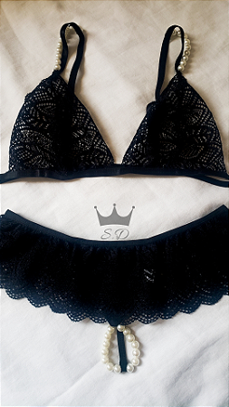 Conjunto Pérolas - Noite Sexy - Tam. G