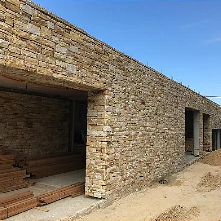 Revestimento Filetão de Pedra Madeira Amarela - M²