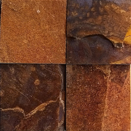 Revestimento Pedra Ferro 20x20cm Ferrugem - M²