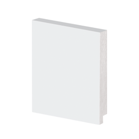 Rodapé Poliestireno 10cm Liso Branco 50010 Arquitech (Barra de 2.40m)