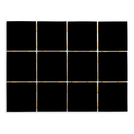 Revestimento Pastilha Cerâmica - Black 10 x 10cm para Área Interna - M²