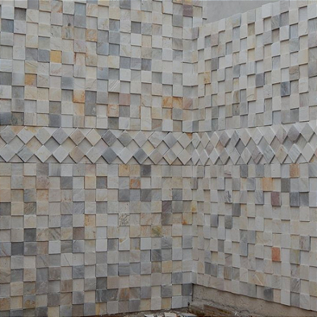 Revestimento Pedra Quartzito de Minas 10x10cm Mesclado - M²