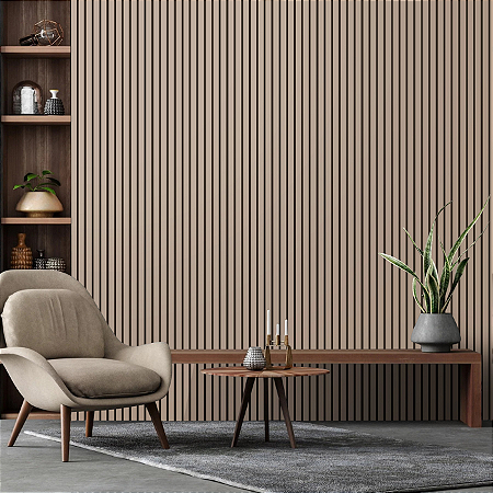 Revestimento Painel Ripado Crosswall Bege 280x12cm (Caixa com 3,02m²)