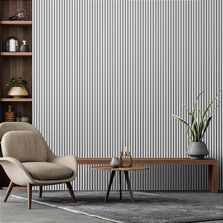 Revestimento Painel Ripado Crosswall Branco 280x12cm (Caixa com 3,02m²)