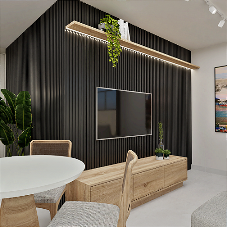 Ripado Laca Preto Interno 285x10cm (Caixa com 3,02m²)