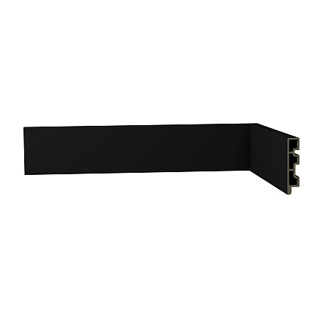 Rodapé WPC R2 Liso Laca Preto Barras de 240 x 7cm (Caixa com 20 Barras)
