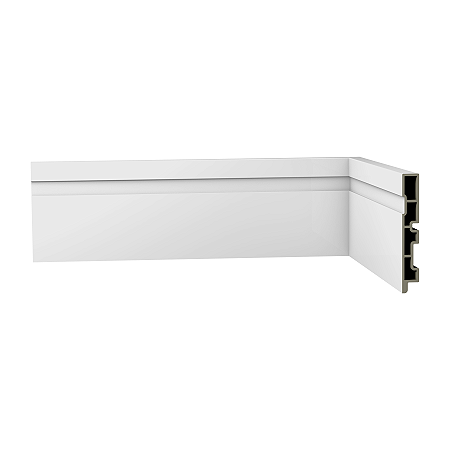 Rodapé WPC R3 Frisado Laca Branco 240 x 10cm (Caixa com 12 barras)