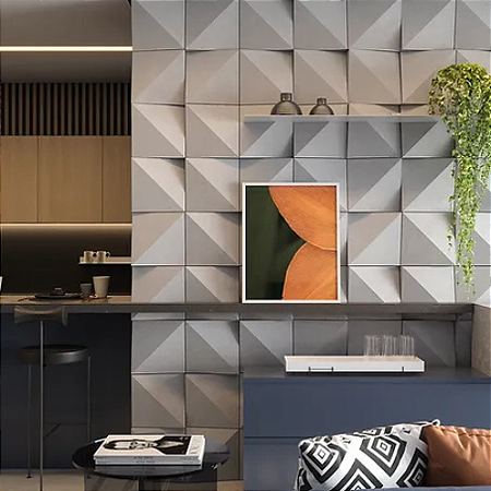 Revestimento 3D de Cimento Cinza Flip - M²