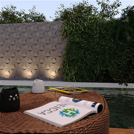 Revestimento 3D de Cimento Cinza Gallas - M²
