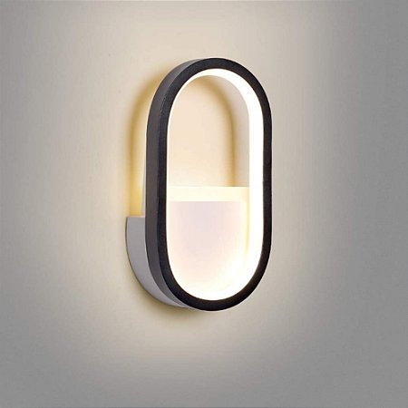 Arandela Led Dimerizável cor Preta