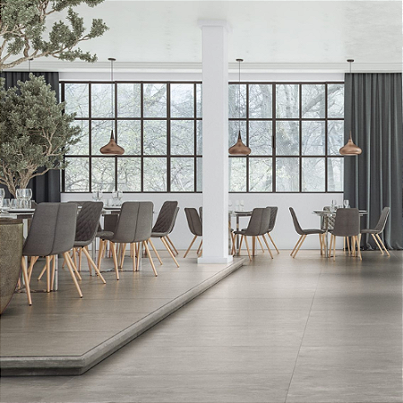 Porcelanato Acetinado Gran District Gray 60519 62x122cm Embramaco - M²