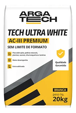 Argamassa Colante Tech Ultra White Ac-iii Premium 20kg