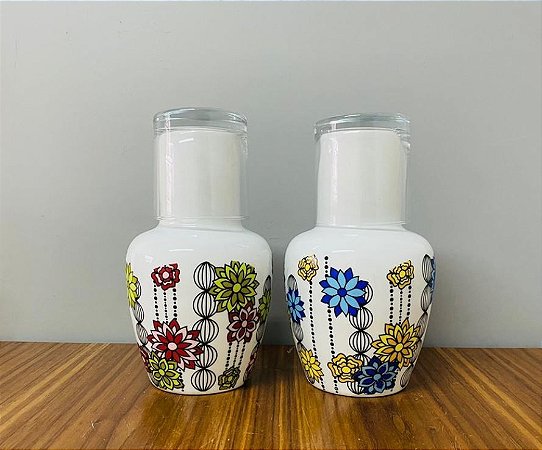 Moringa Floral em porcelana 1 litro